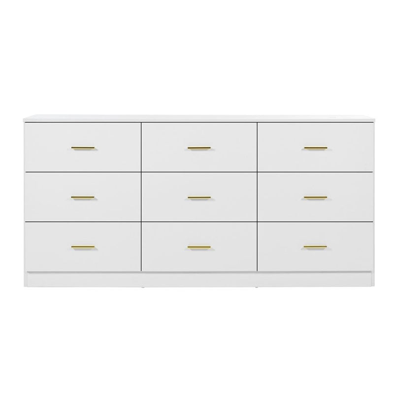 Modern White 6 Drawer Dresser For Bedroom, Ample Storage Wide Chest Of Drawers, Sturdy & Safe