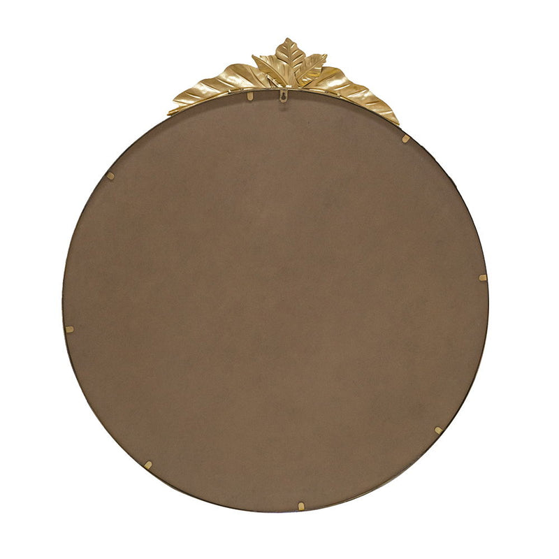 Large Round Wall Mirror With Metal Frame, Circle Accent Mirror For Living Room Bedroom Entryway - Gold