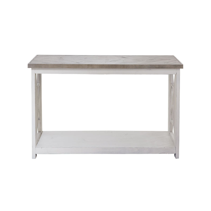 Justina - Sofa Table - White / Grey