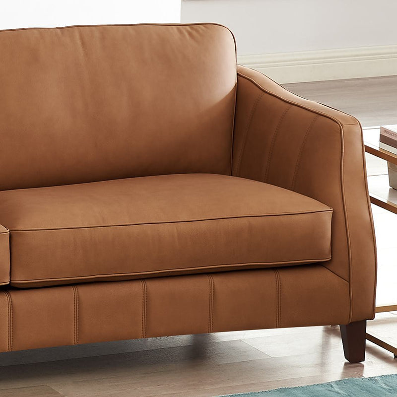 Aria - Top Grain Leather Sofa Couch - Brown