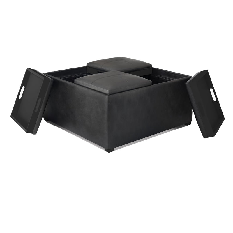 Avalon - Square Coffee Table Storage Ottoman