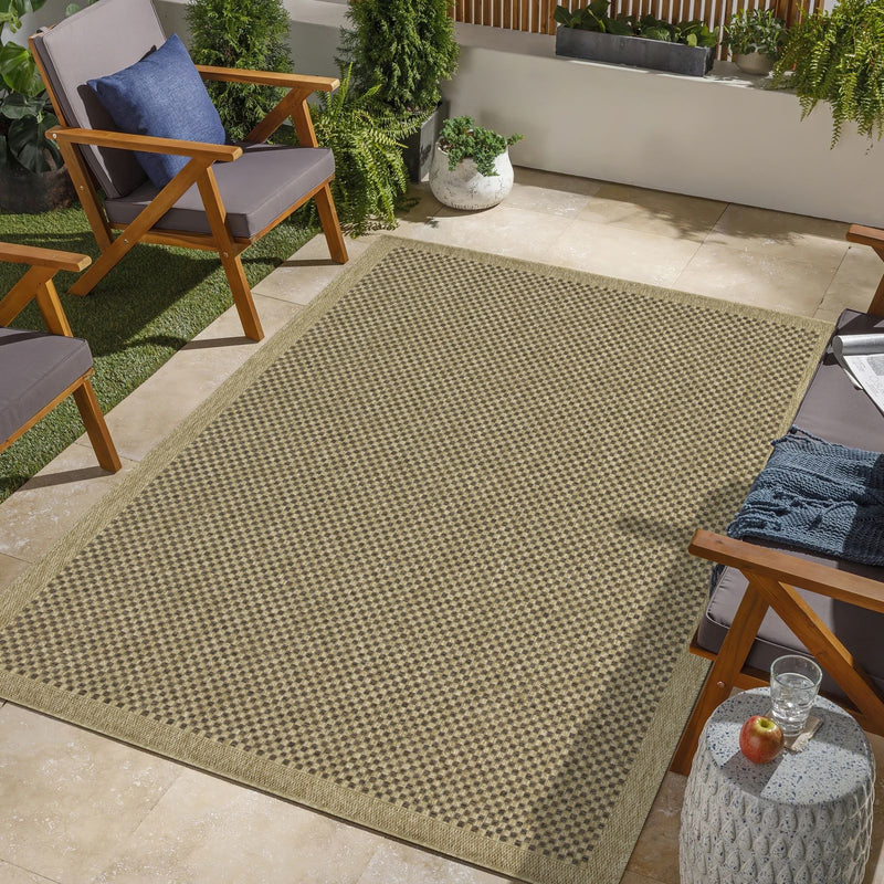 Earth - 7'10" X 10'3" Polypropylene Indoor / Outdoor Area Rug - Jute / Mocha