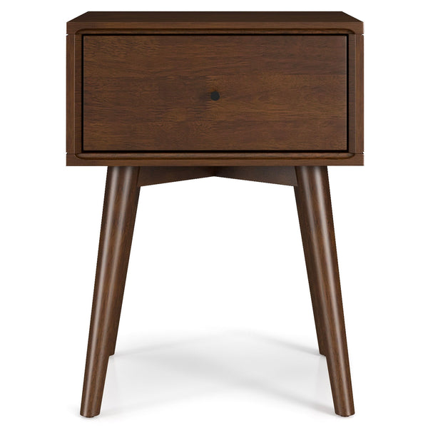 Avery - Solid Wood Nightstand - Dark Brown