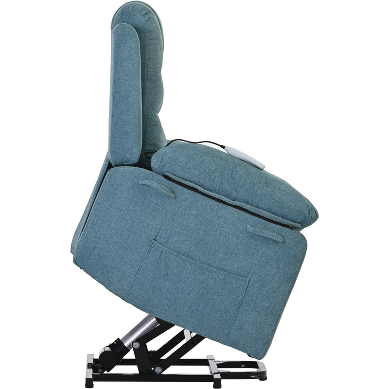 Massage Recliner Power Lift Chair For Elderly With Adjustable Massage And Heating Function, Recliner Chair With Infinite Position And Side Pocket For Living Room