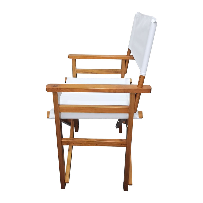 Folding Director Chair Canvas - White