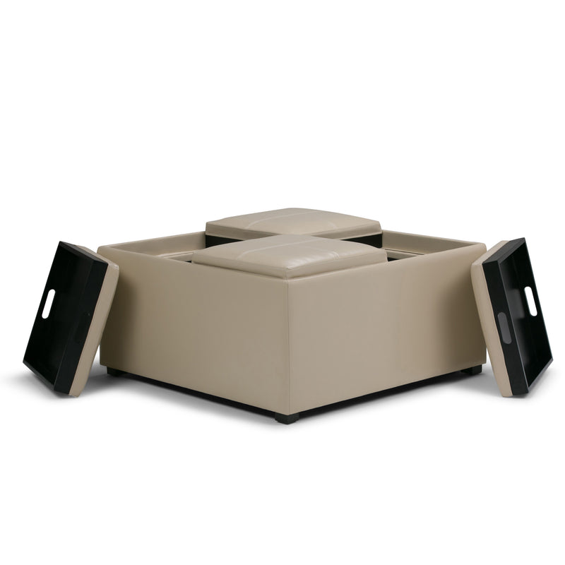 Avalon - Square Coffee Table Storage Ottoman