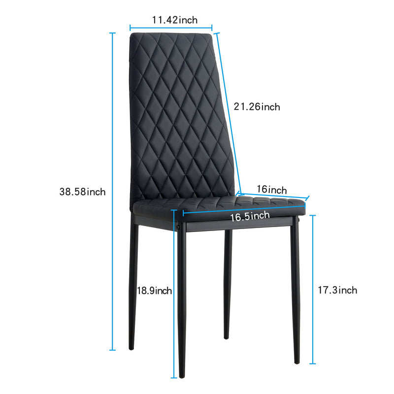 Dining Chairs (Set of 6) - Black