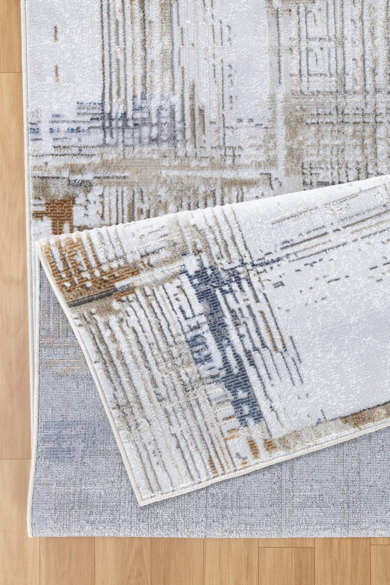 Textures - 5'3" X 7' Area Rug - Multi / White