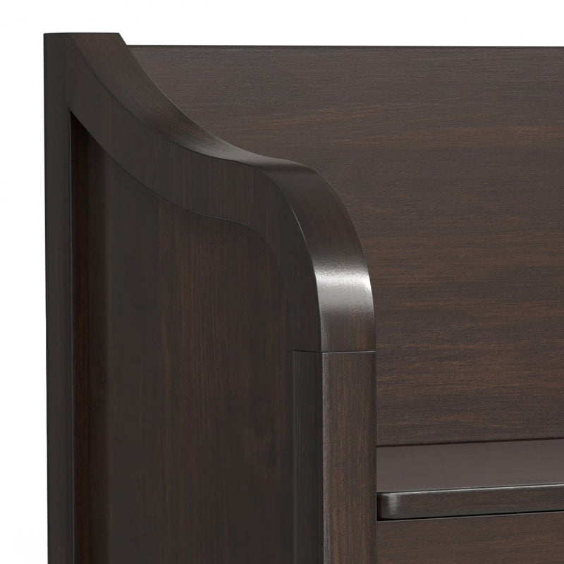 Connaught - Entryway Storage Bench With Shelf - Chestnut