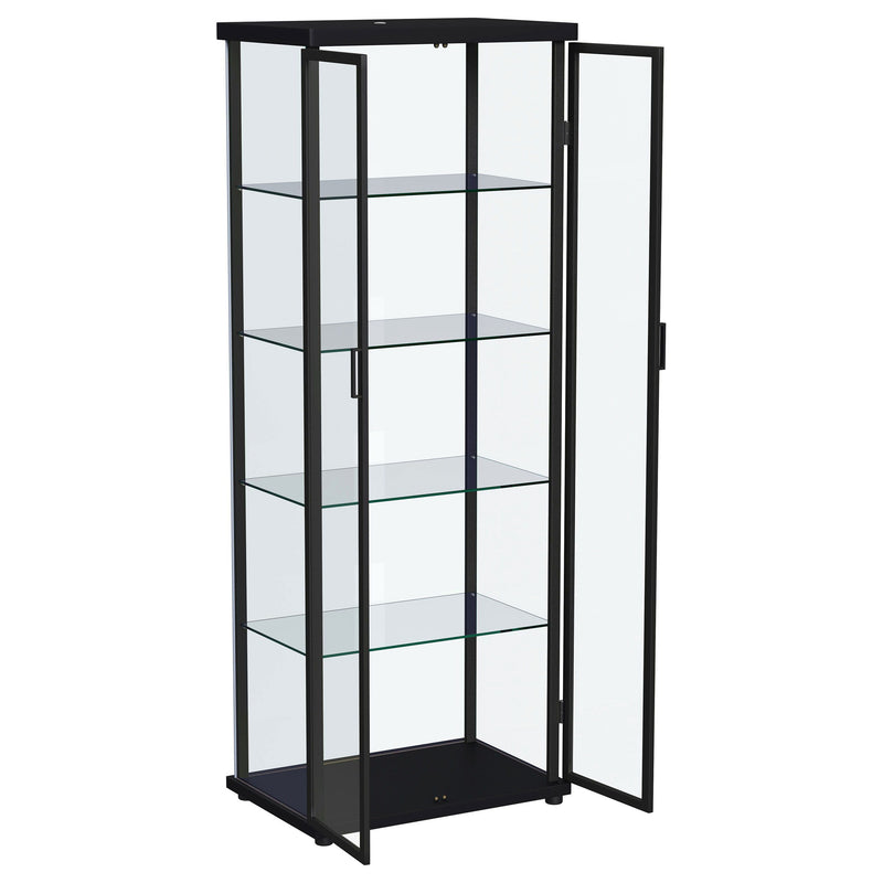 Aero - 5-Shelf Display Curio Cabinet With Led Lighting