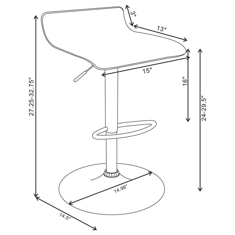 Bidwell - Upholstered Adjustable Bar Stool (Set of 2)