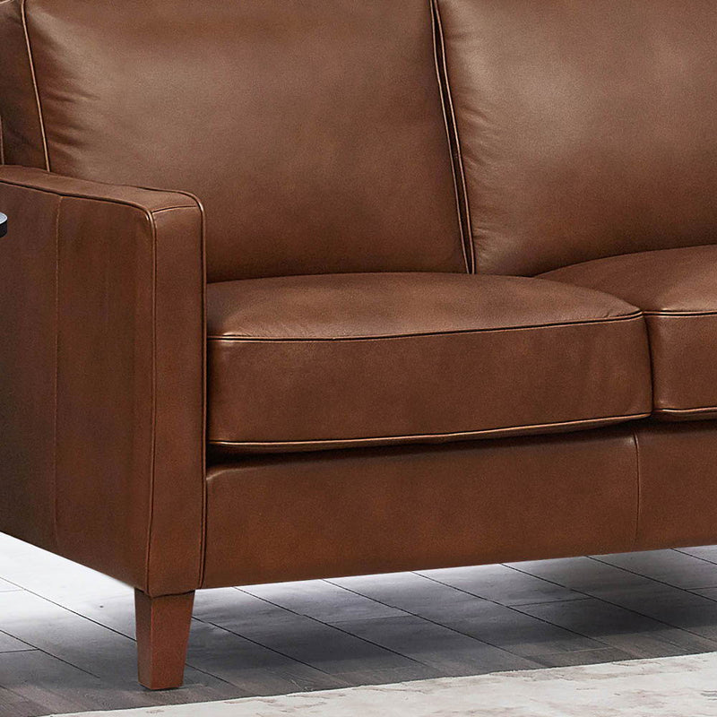 Ashby - Leather Sofa - Pecan