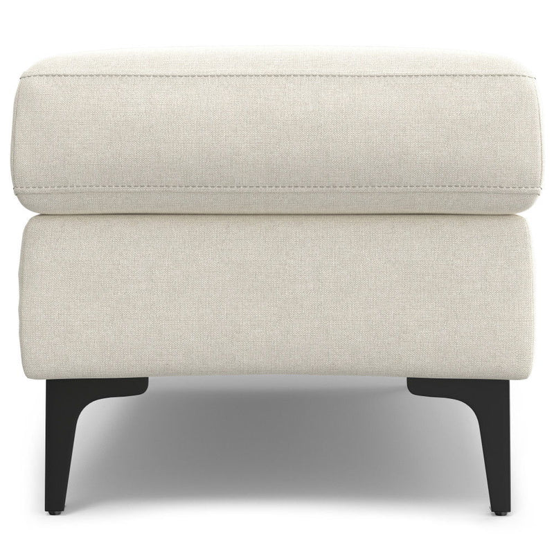 Ava - Mid Century Ottoman - Cream