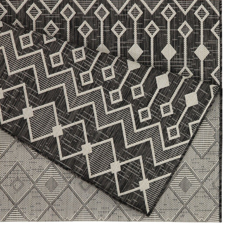 Sunshine - 2'7" X 7'3" Indoor / Outdoor, Polypropylene Area Rug - Anthracite