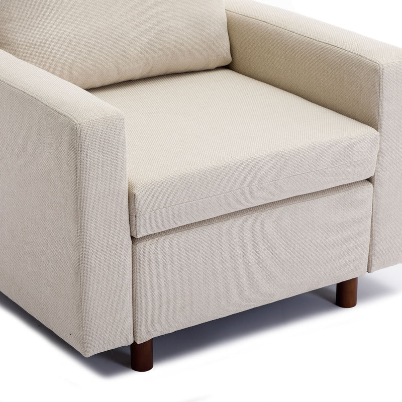 Single Seat Module Sofa Sectional Couch, Cushion Covers Non-Removable And Non-Washable