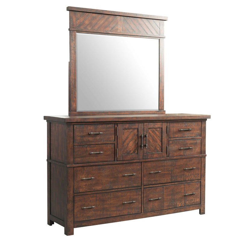 Jax - Dresser & Mirror Set - Walnut