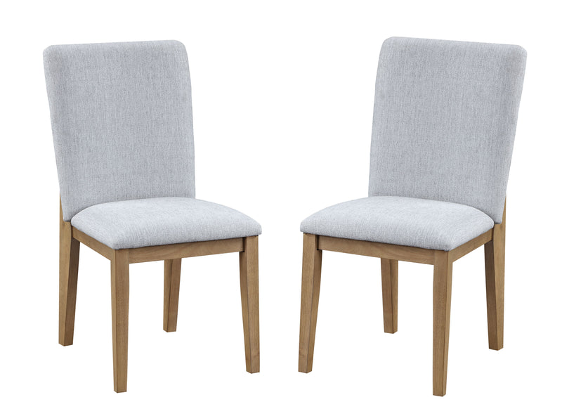 Delphine - Linen Fabric 19" Dining Chair (Set of 2) - Gray