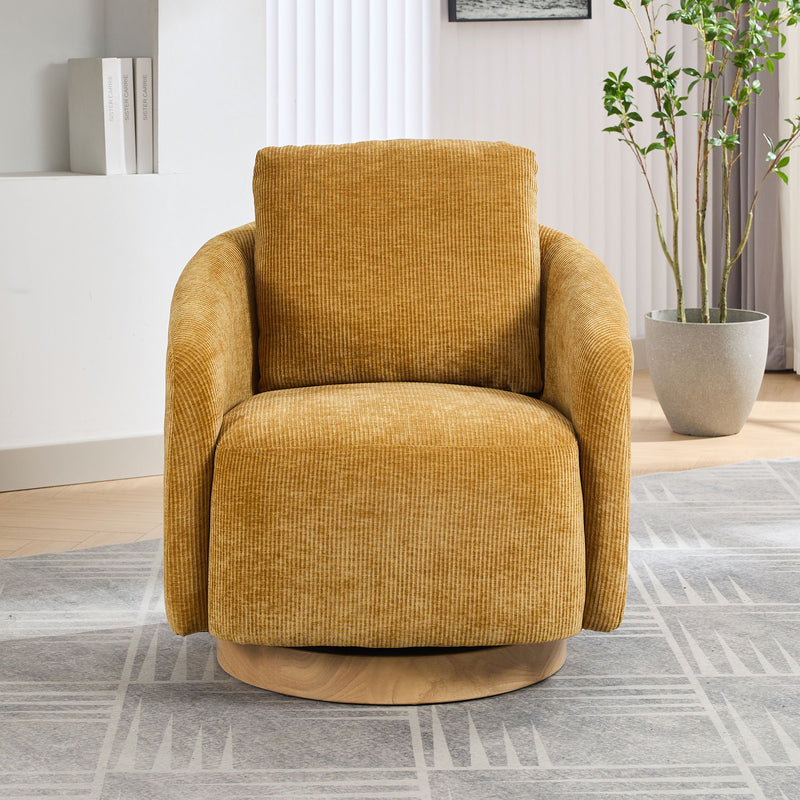 Swivel Accent Barrel Chair And Comfy Round Accent Single Sofa Chair, 360 Degree Club Chair, Lounge Armchair For Living Room Bedroom Nursery