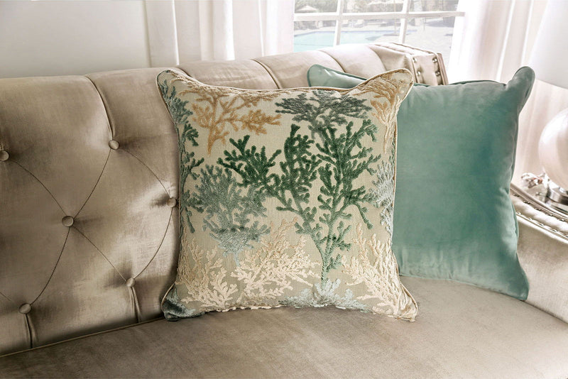 Elicia - Sofa - Champagne / Turquoise