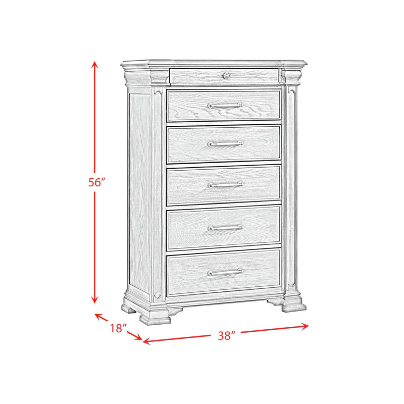 Kings Court - 6 - Drawer Chest - Gray