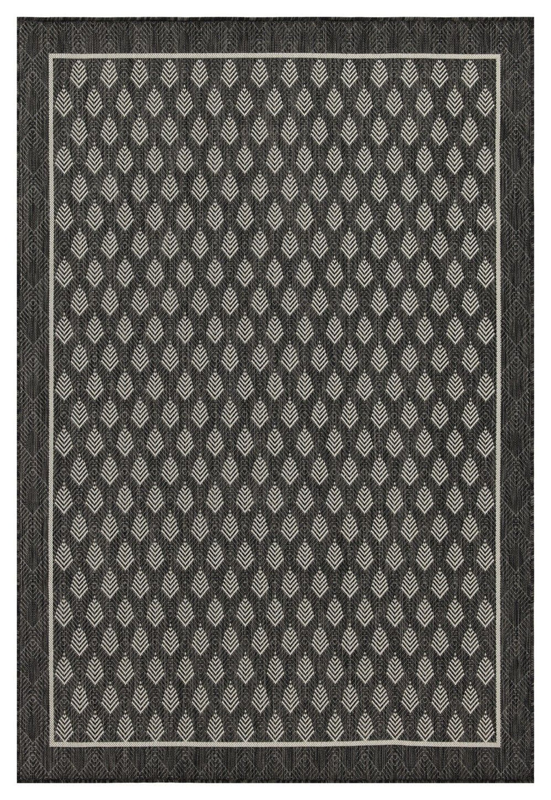 Sunshine - 2'7" X 7'3" Indoor / Outdoor Area Rug Polypropylene - Anthracite