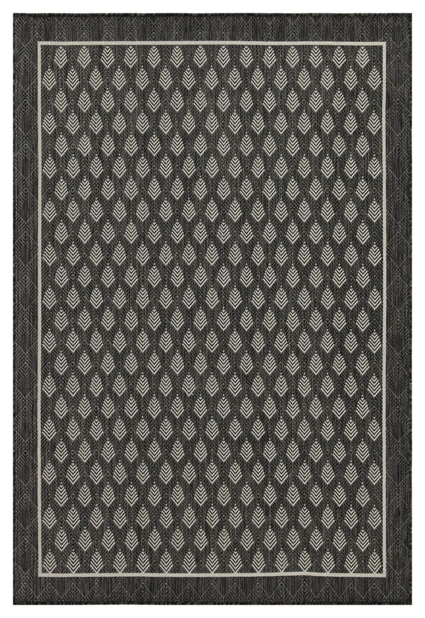 Sunshine - 5'3" X 7'3" Indoor / Outdoor Polypropylene Area Rug - Anthracite