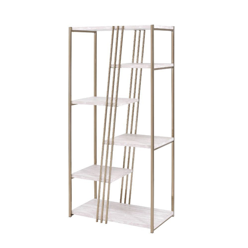 Tanan - Bookshelf - White & Champagne