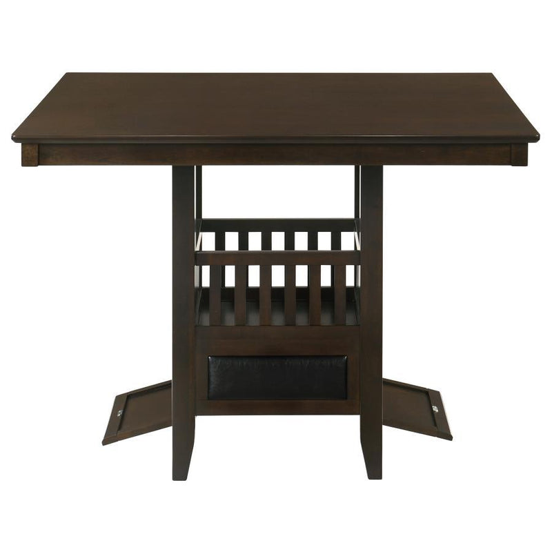 Jaden - Square Counter Height Table With Storage - Espresso