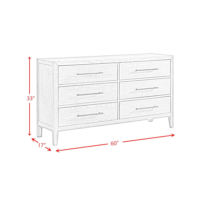 Versailles Contemporary - 6-Drawer Dresser
