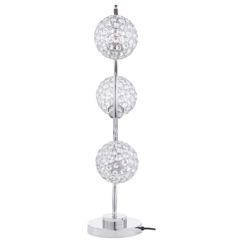 Amberley - 3 Lights Curvy Metal Table Lamp - Silver