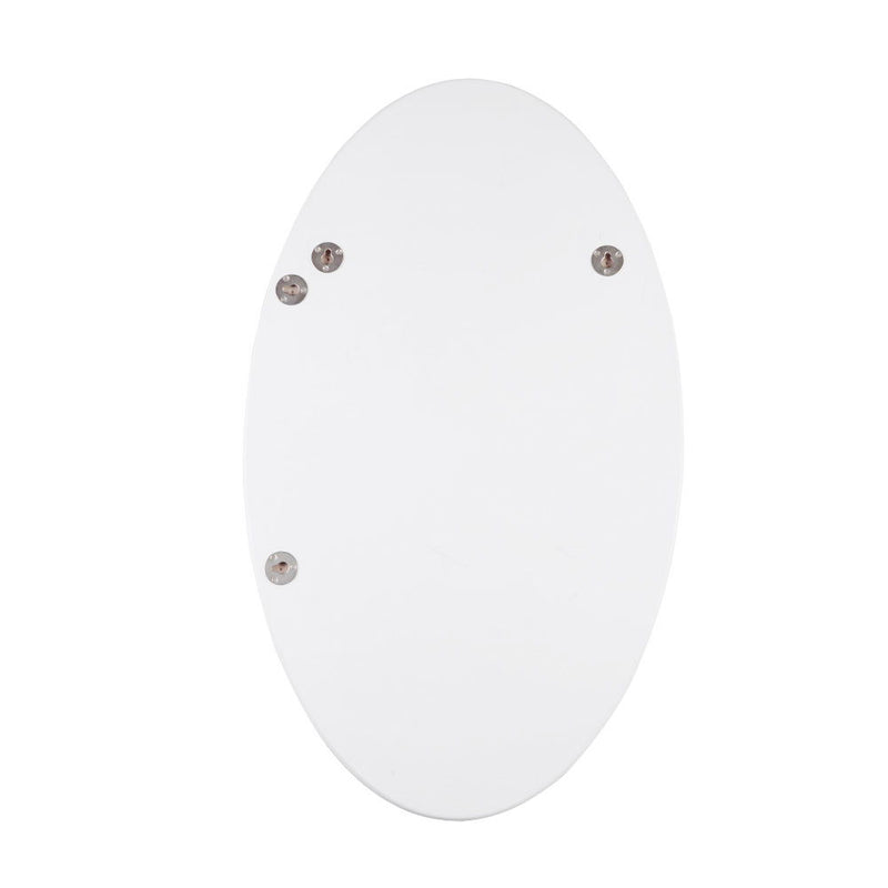 Frameless Beveled Wall Mounted Bathroom Mirror, Hd Makeup Mirror, Round Mirror - White