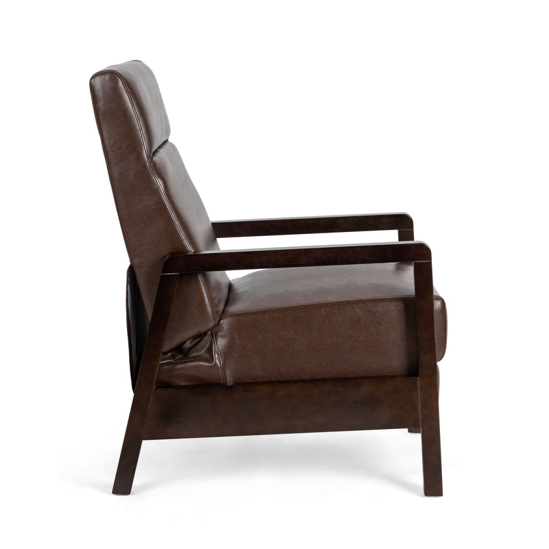 Faux Leather Upholstered Pushback Recliner