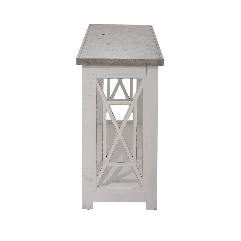 Justina - Sofa Table - White / Grey