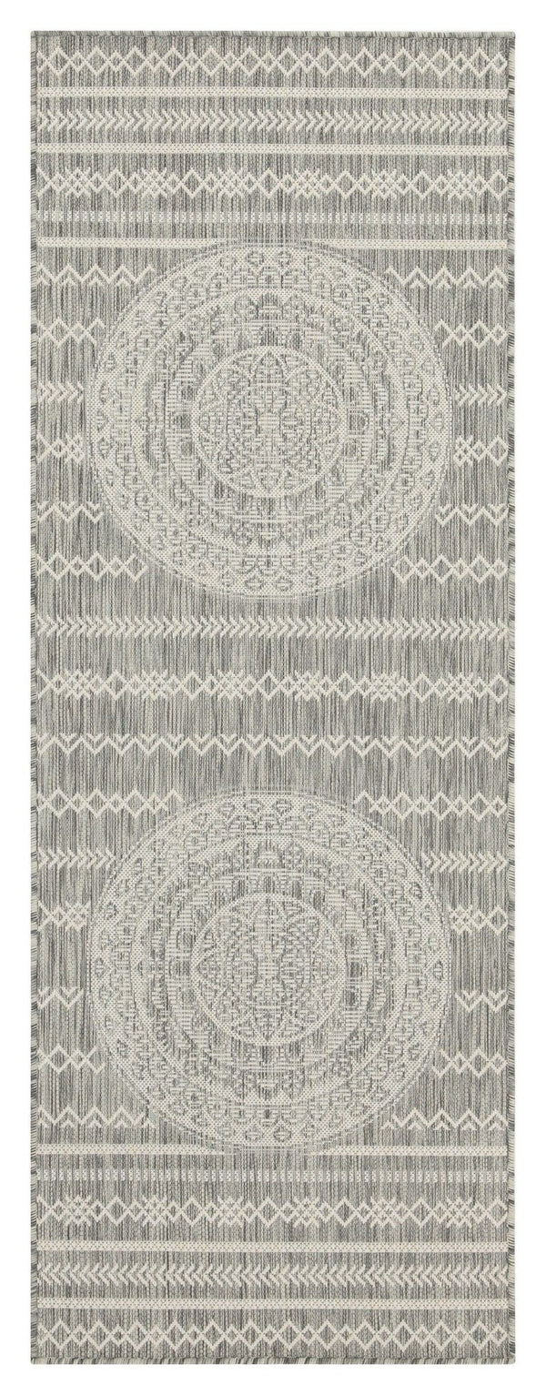 Sunshine - 2'7" X 7'3" Indoor / Outdoor, Area Rug Polypropylene - Silver