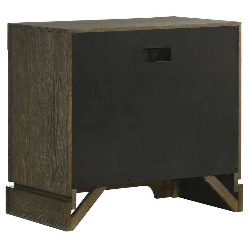 Gran Park - 2-Drawer Nightstand Bedside Table - Dark Cocoa