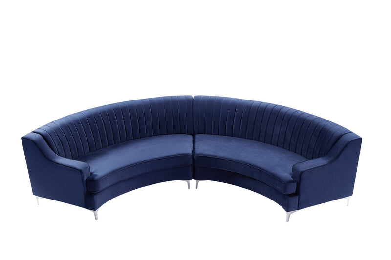 Velvet Curved Sofa