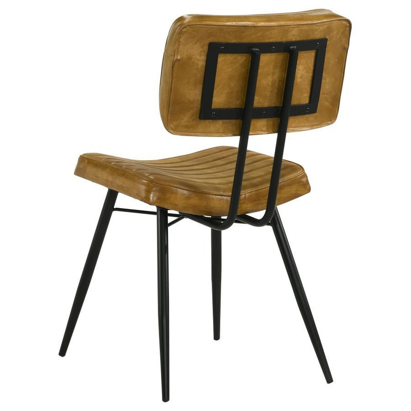 Misty - Padded Side Chairs (Set of 2) - Camel And Black