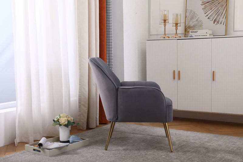 Modern Mid-Century Chair Linen Sherpa Armchair For Living Room Bedroom Office