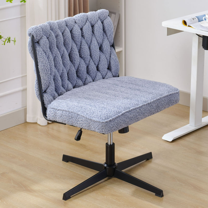 Armless Office Desk Chair No Wheels