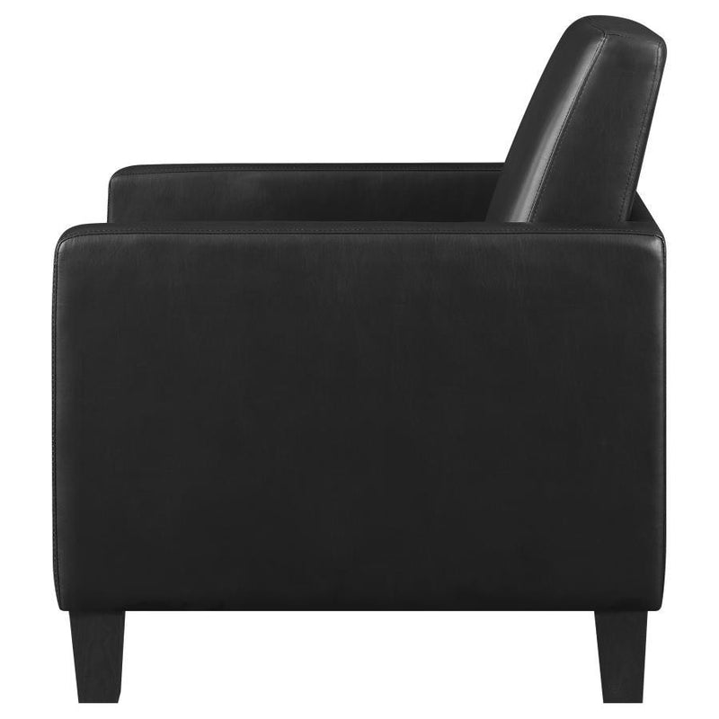 Julio - Upholstered Accent Chair With Track Arms - Black