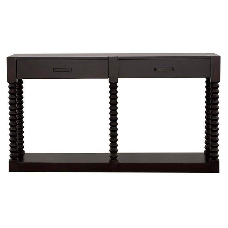 Meredith - 2-Drawer Sofa Table - Coffee Bean