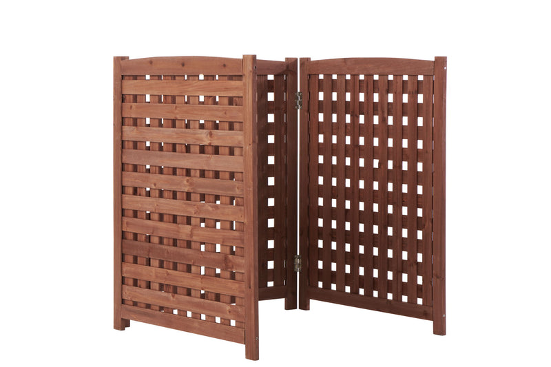 Air Conditioner Fence Screen Outside, Cedar Privacy Fence 3 Panels To Hide Ac & Trash Enclosure