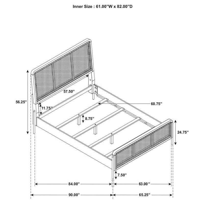 Arini - Rattan Panel Bed