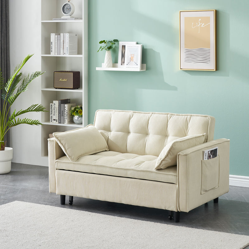 Two-Seat Casual Sofa With Pull Out Bed, Living Room Furniture