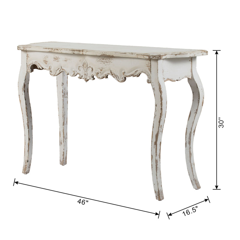 Slimline Console Table, For Hallway Living Room Bedroom - Whitewash