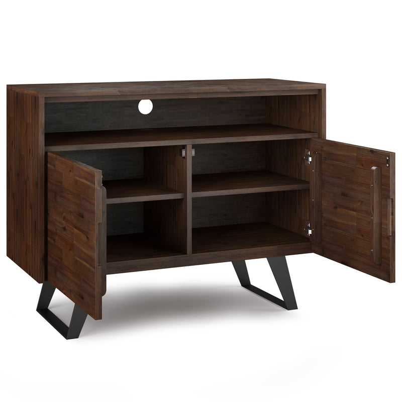 Lowry - 42" TV Media Stand - Distressed Charcoal Brown