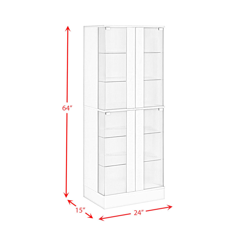 Chandra - Cabinet With LED - Glossy White