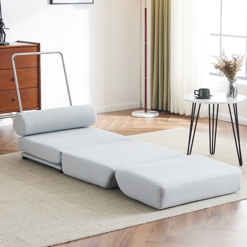 Single Sofa Chair Foldable Single Sofa Bed With Pillow, Portable Foldable Sofa Bed, Leisure Sofa Chair, Easy To Store, Made Of Breathable And Wearable Linen