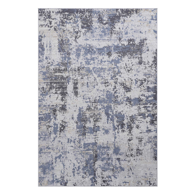 6' x 9' Abstract Non-Shedding Living Room Bedroom Dining Home Office Stylish And Stain Resistant Area Rug - Gray / Denim