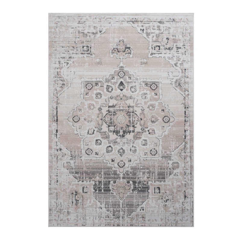 Payas - 8' x 10' Medallion Non-Shedding Living Room Bedroom Dining Home Office Stylish And Stain Resistant Area Rug - Cream / Beige